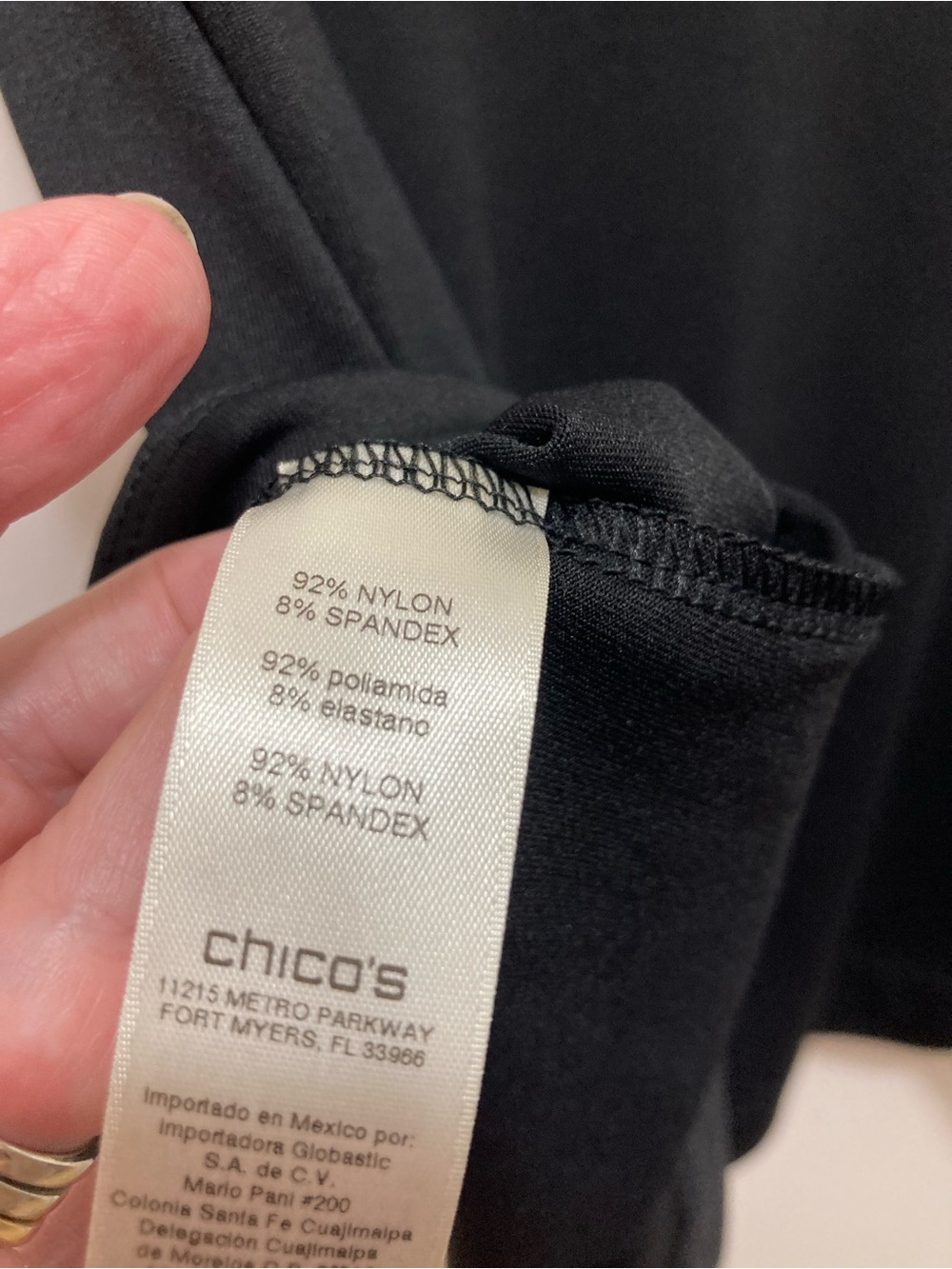 CHICO’S Black Tank Style Top. Size 2 - Picture 4 of 4